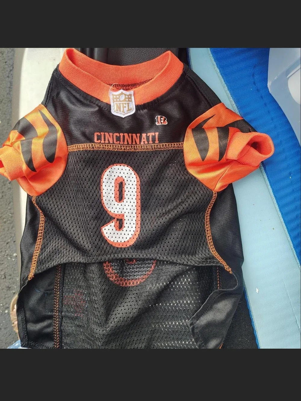 NFL Cincinnati Kids Black & Orange #9 Jersey Shirt
